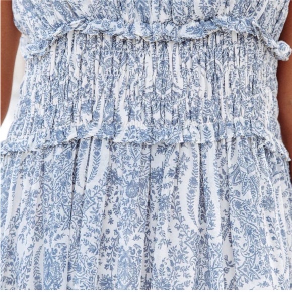 | vici • made you look paisley smocked tie strap maxi dress • medium | - Picture 5 of 17